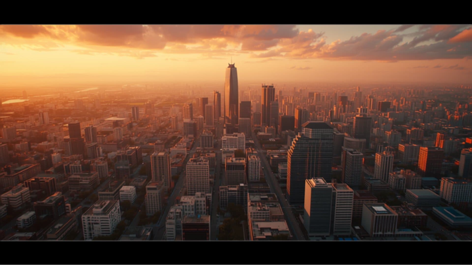 Nairobi skyline at golden hour